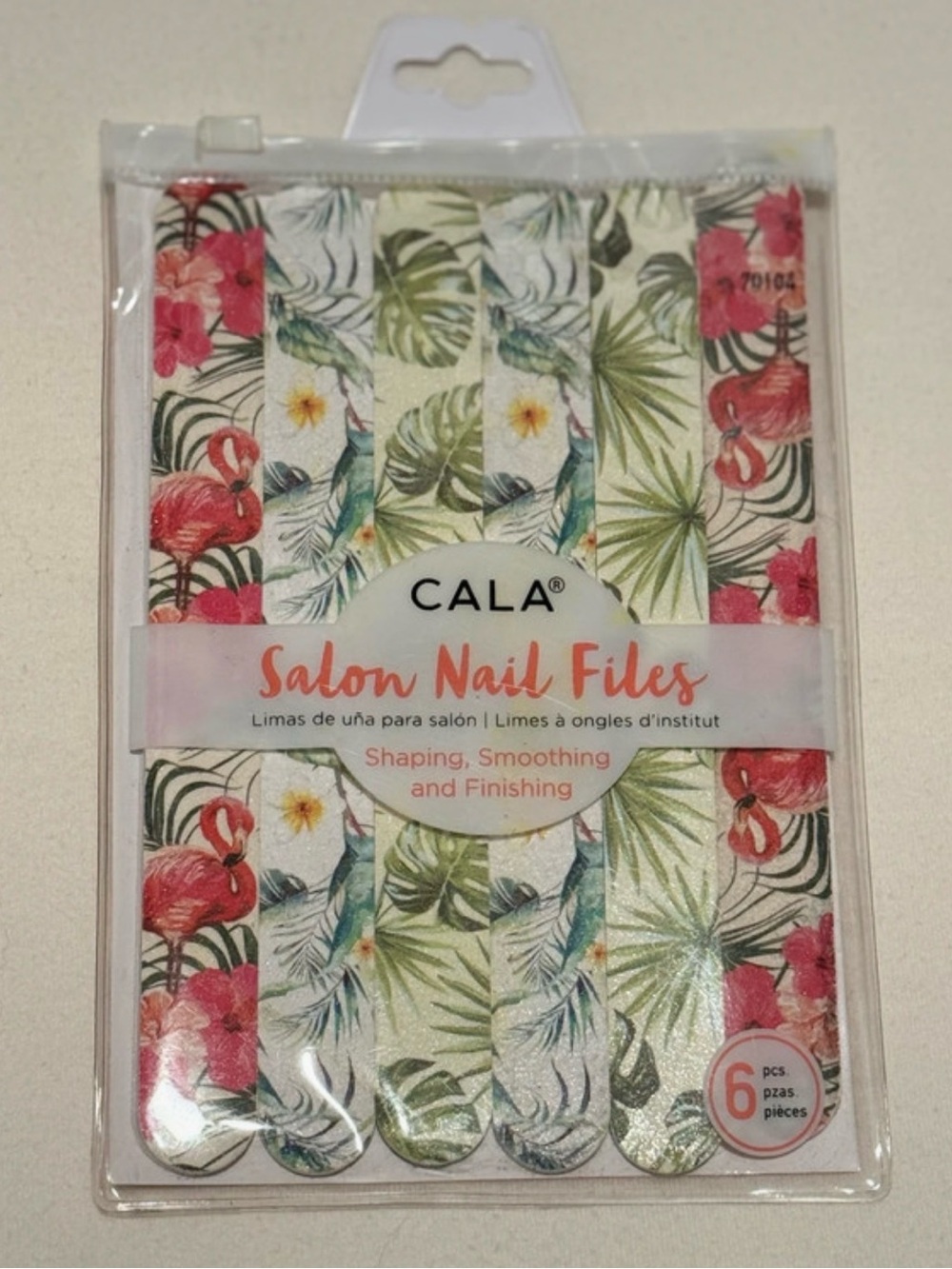 Pink Flamingo & Tropical Print Salon Nail Files - Pack of 6